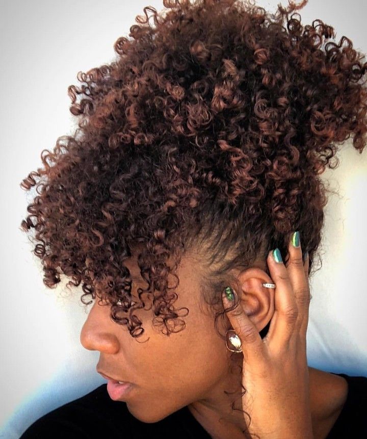 Natural Hairstyles Puff with Bangs